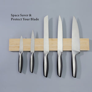 KitchenDAO Bamboo Magnetic Knife Rack 17" SKU KD0399