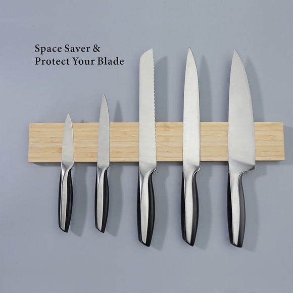 KitchenDAO Bamboo Magnetic Knife Rack 17
