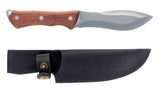 Fixed Blade Full Tang Hunting Knife w/Sheath Recurve 440 Stainless-Steel Blade/Wood Handle SKU KHK1113WH