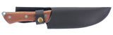 Fixed Blade Full Tang Hunting Knife w/Sheath Recurve 440 Stainless-Steel Blade/Wood Handle SKU KHK1113WH