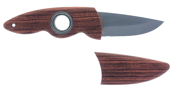 Fixed Blade Mini Hunting Knife w/Sheath Drop Point 440 Stainless-Steel Blade/Finger Hole Handle SKU KHK1115WH