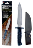 Fixed Blade Hunting Knife w/Sheath Clip Point Stainless-Steel Blade/Black Rubber Handle SKU KHK1170