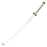 Hand Made Katana w/White Saya 1045 Carbon Steel Blade/White Wrapped Handle SKU KON36