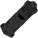 Kershaw Jens Anso Kapsule Manual Sliding Button Lock OTF Knife Blackwash 8Cr13MoV Stainless Blade/Black Nylon Handle SKU KS1190BW