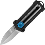 Kershaw Jens Anso Kapsule Manual Sliding Button Lock OTF Knife Stonewash 8Cr13MoV Stainless-Steel Blade/Glass Filled Nylon Handle SKU 1190/KS1190