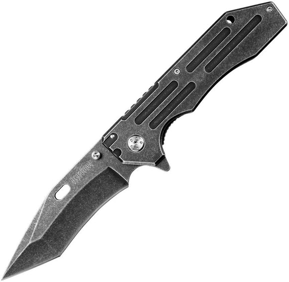 Kershaw Assist Open Lifter Frame Lock Knife Blackwash 4Cr14 Steel Blade/Blackwash Stainless-Steel Handle SKU 1302BW/KS1302BW