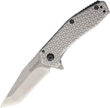 Kershaw Cathode Assisted Opening Frame Lock Knife Stonewash 4CR14 Stainless-Steel Blade/Stainless-Steel Handle SKU 1324/KS1324