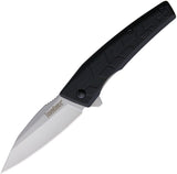 Kershaw Rhetoric Assist Open Linerlock Knife Bead Blast 3Cr13 Stainless Blade/Black Nylon Handle SKU KS1342X