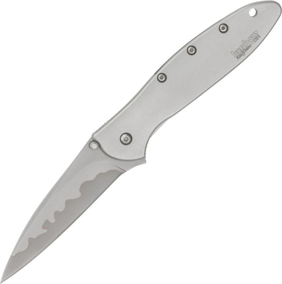 Kershaw Leek Assist Open Frame Lock Knife Composite Blade (14C28N & D2 Steel)/410 Stainless-Steel Handle SKU 1660CB/KS1660CB