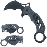 Karambit Spring Assisted Knife 440 Stainless Steel/ABS CF Handle SKU KS1747CB