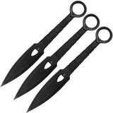 Kershaw 3 Piece 9" Set of Throwing Knives w/Pouch Blackwash 3Cr13 Stainless-Steel Blades SKU KS178X