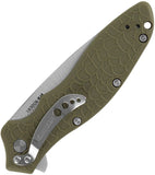 Kershaw Oso Sweet Assist Open Liner Lock Knife Satin Finish 8Cr13MoV Stainless Blade/Olive Textured GRN Handle SKU KS1830OL
