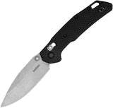 Kershaw Heist Dura Lock Knife Stonewash D2 Tool Steel Blade/Black Nylon Handle SKU 2037/KS2037