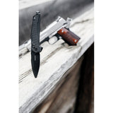 Kershaw Monitor Dura Lock Knife Black Oxide D2 Tool Steel Blade/Black Nylon Handle SKU 2041/KS2041