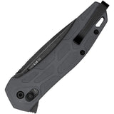 Kershaw Covalent Dura Lock Knife Blackwash D2 Tool Steel Blade/Gray Nylon Handle SKU 2042/KS2042