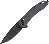 Kershaw Covalent Dura Lock Knife Blackwash D2 Tool Steel Blade/Gray Nylon Handle SKU 2042/KS2042