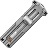 Kershaw Cybernet Manual Sliding Button Lock OTF Knife Stonewash Satin Finish D2 Tool Steel Blade/Stonewash Finish Stainless Handle SKU KS2046