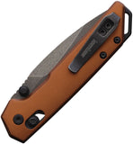 Kershaw Mini Iridium Dura Lock Knife Blackwash D2 Tool Steel Blade/Bronze Alum. Handle SKU KS2051BRZBW