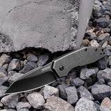 Kershaw Gravel Assist Open Frame Lock Knife Blackwash 8Cr13MoV Steel Blade/Blackwash Stainless-Steel Handle SKU KS2065