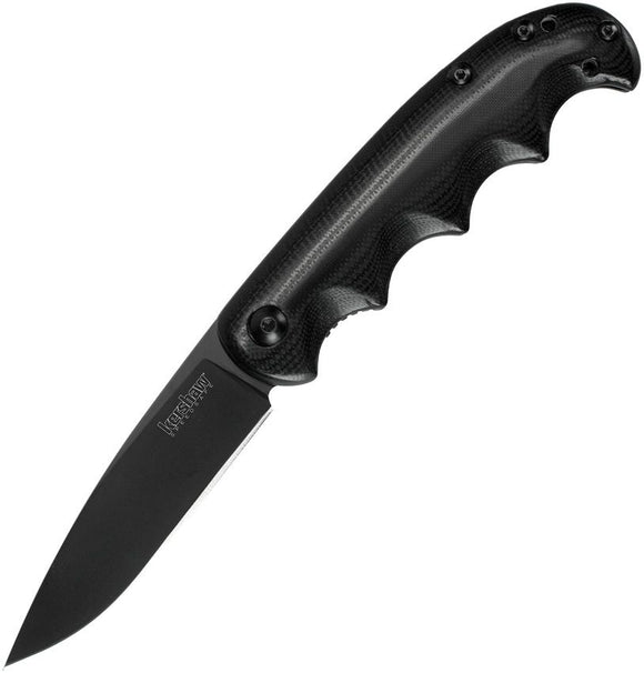 Kershaw AM-5 Assist Open Frame Lock Knife Blackwash 8Cr13MoV Steel Blade/Black Handle SKU KS2340