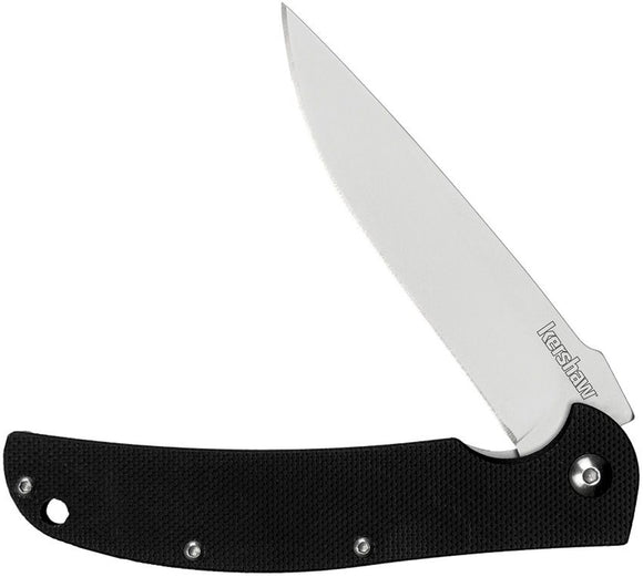 Kershaw Chill Liner Lock Knife Matte Finish 8Cr13MoV Steel Blade/Black G10 Handle SKU KS3410X