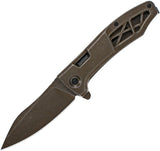 Kershaw Boilermaker Frame Lock Assist Open Knife Bronze PVD Coated 8Cr13MoV Steel Blade/Bronze PVD Coated Steel Handle SKU KS3475