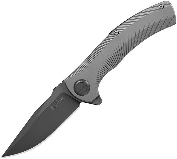 Kershaw Seguin Assist Open Frame Lock Knife Gray PVD Coated 8Cr13MoV Stainless-steel Blade/Bead Blast Steel Handle SKU KS3490