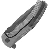 Kershaw Seguin Assist Open Frame Lock Knife Gray PVD Coated 8Cr13MoV Stainless-steel Blade/Bead Blast Steel Handle SKU KS3490
