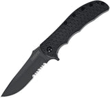 Kershaw Volt II Assist Open Knife Black Half Serr. 8Cr13MoV Steel Blade/Black Handle SKU KS3650CKTST
