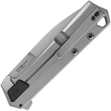 Kershaw Oblivion Assist Open Frame Lock Knife Stonewash 8Cr13MoV Stainless-Steel Blade/Gray Steel Handle with Black Nylon Inserts SKU 3860/KS3860