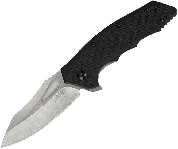 Kershaw Flitch Assist Open Liner Lock Knife Stonewash 8Cr13MoV Stainless-Steel Blade/Black Nylon Handle SKU 3930/KS3930