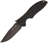 Kershaw Emerson CQC-6K Frame Lock Knife Black Oxide 8Cr14MoV Stainless Blade/Black Textured G10 Front Handle & 410 Bead Blast Back Handle SKU KS6034BLK