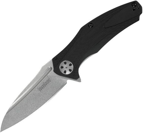 Kershaw Natrix Frame Lock Assist Open Knife Stonewash 8Cr13MoV Steel Blade/Black G10 Handle SKU KS7007