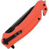 Kershaw Barricade Assist Open Liner Lock Knife Black 8Cr13MoV Steel Blade/Orange Nylon Handle SKU 8650/KS8650X