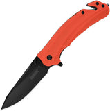 Kershaw Barricade Assist Open Liner Lock Knife Black 8Cr13MoV Steel Blade/Orange Nylon Handle SKU 8650/KS8650X