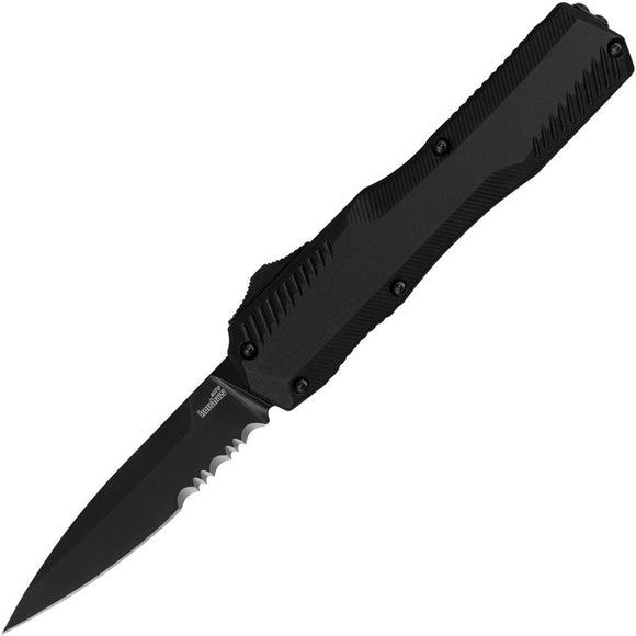 Kershaw Livewire MagnaCut D/A OTF Knife Black Serr. SKU 9000BLKST