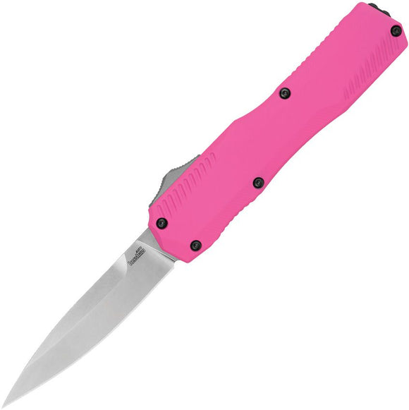 Kershaw Livewire OTF MagnaCut Stonewash Stainless/Pink Alum. Handle SKU 9000PK