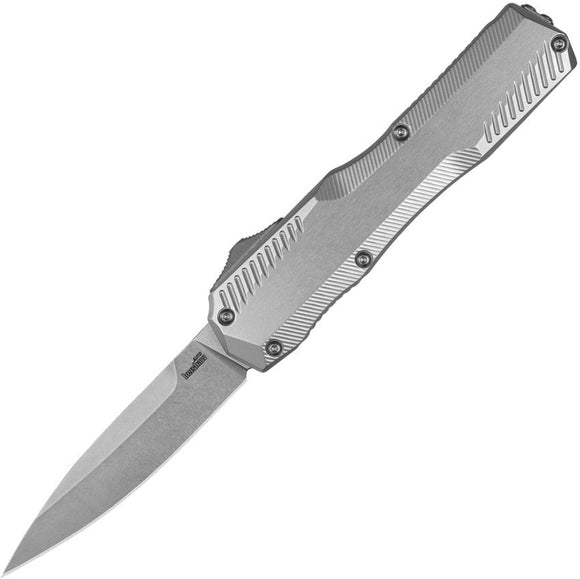 Kershaw Livewire MagnaCut OTF Automatic Knife Raw Aluminum SKU 9000RAW