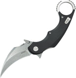 Kubey Rogue Karambit Knife Black Finish 14C28N Sandvik Steel Blade/Black G10 Handle SKU KUB298A