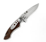 Frame Lock Pocket Knife Drop Point Stainless-Steel w/Titanium Coating Blade/Rosewood Handle SKU KW312CL
