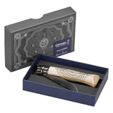 Opinel Limited Edition Cosmos No. 8 Folding Knife (JeanJean) Black Stainless-Steel Blade/Hornbeam Handle SKU 003236