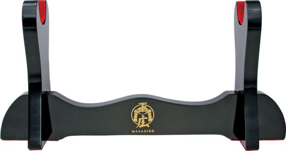 Sword Stand with Black Lacquer Finish and Wood Construction SKU M3240