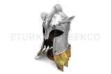 Medieval Warrior Kings Guard Helmet Leather Line /18-Gage Steel w/Stand SKU MH-20SL