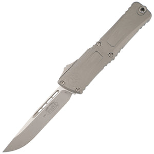 Microtech Combat Troodon Gen III Auto OTF Knife S/E Apocalyptic M390MK Steel Blade/Natural Clear 6061-T6 Alum. Handle SKU 1143-10APNC