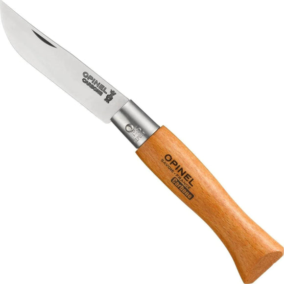 Opinel No. 5 Carbon Steel Folding Knife Beechwood SKU 111050
