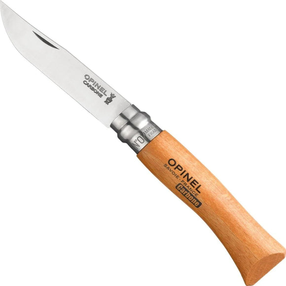 Opinel No.7 Carbon Steel Wood Handle Folding Knife – Highlander Knives ...