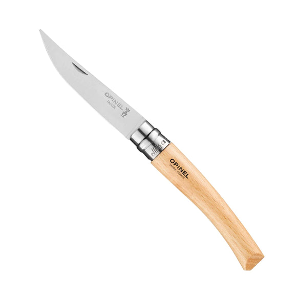 Opinel No. 8 Effile Beechwood Slim Folding Knife SKU 002558