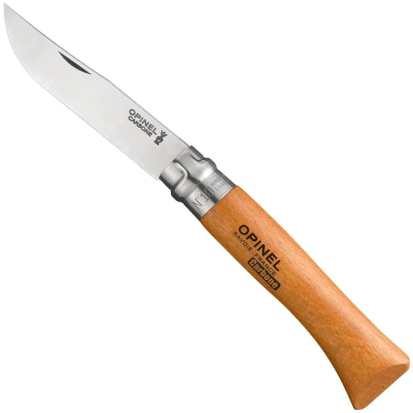 Opinel No.10 Carbon Steel Folding Knife Beechwood SKU 113100