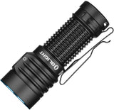 Olight Baton Turbo Water-Resistant Rechargeable Flashlight Black Aluminum Body SKU OLTBTNTURBOBKCW