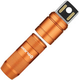 Olight iMini 2 Magnetic Water-Resistant Rechargeable Flashlight Orange Aluminum Body SKU OLTIMINI2OG